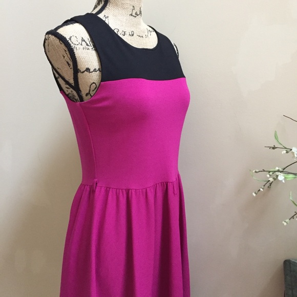 Madison Fit and Flare Color Block Dress - Picture 2 of 4